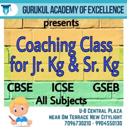 Coaching Class for Jr Kg and Sr kg